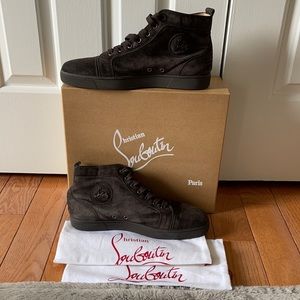 CHRISTIAN LOUBOUTIN LOUIS FLAT SUEDE 42.5